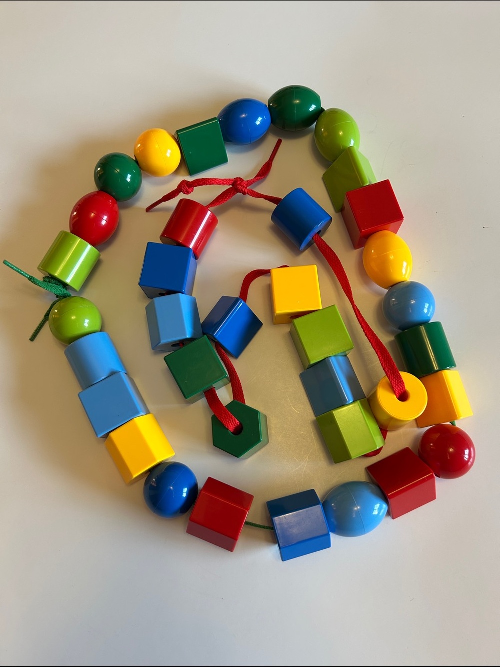 Giant Plastic Beads and Laces, 2-3 Years